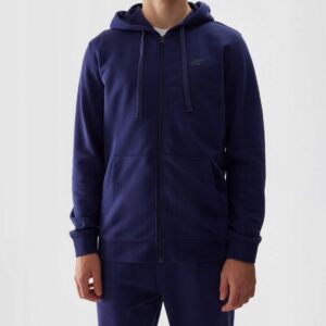 Bluza męska z kapturem 4FWSS24TSWSM0951 -rozmiar XXL (granat/ciemny fiolet)