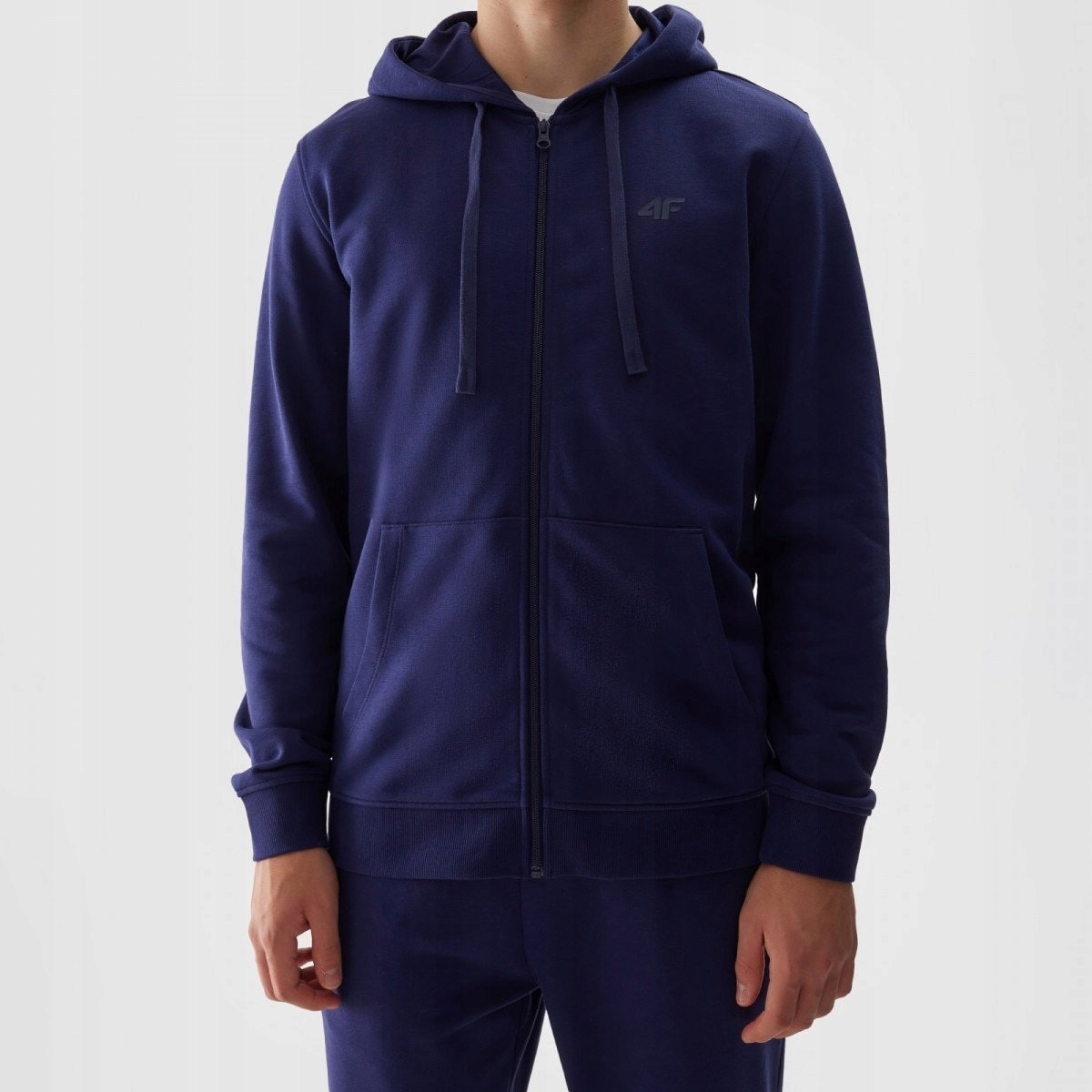 Bluza męska z kapturem 4FWSS24TSWSM0951 -rozmiar XXL (granat/ciemny fiolet)