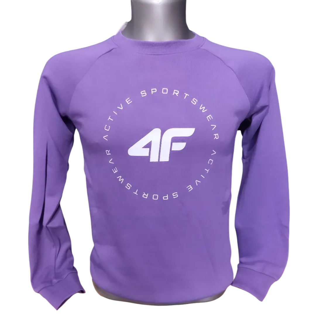 Bluza dziewczęca 4FJAW23TSWSF637 4F fioletowa rozmiar 158