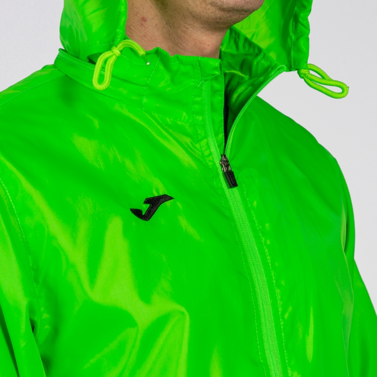 Kurtka Ortalionowa przeciwdeszczowa unisex Joma- zielony fluor - obrazek 4