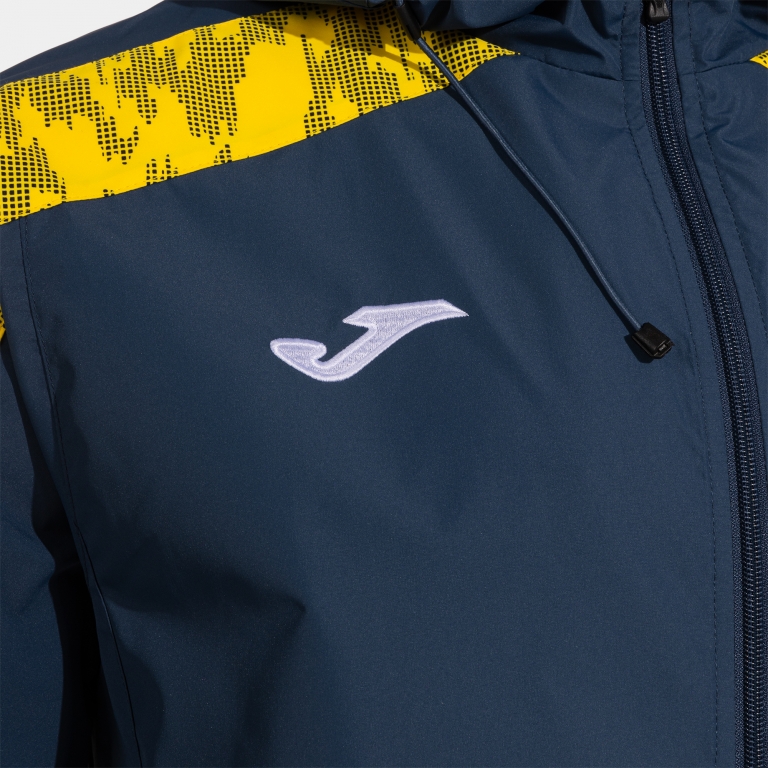 Kurtka przeciwdeszczowa Joma - granatowo-żółta - obrazek 4