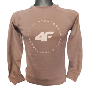 Bluza dziewczęca 4FJAW23TSWSF637 4F beżowa rozmiar 152