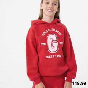 Bluza dziecięca z kapturem 4F czerwona rozmiar 146/152