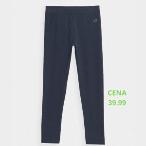 Legginsy bawełniane dziecięce 4F granatowe