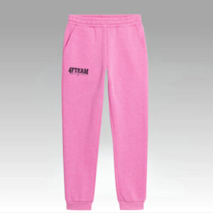 Spodnie dresowe bawełniane dziewczęce 4F różowe