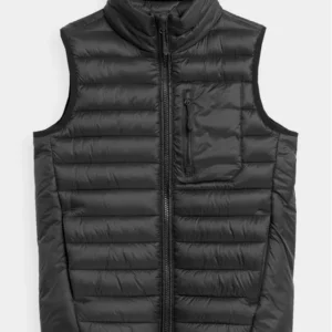 Bezrękawnik dziecięcy 4F kamizelka pikowana 4FJAW23TVJAM040 czarny