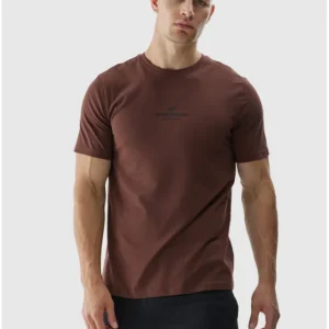 Koszulka męska bawełniana 4F brązowa