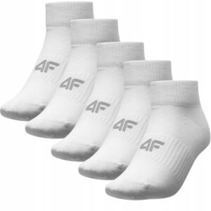 Skarpety 4F  5Pack Junior kolor biały ( szara biel)