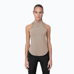 Koszulka treningowa damska 4F beżowa