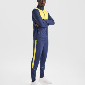 Dres sportowy z wysokim kołnierzem - kolor-granatowo/żółty