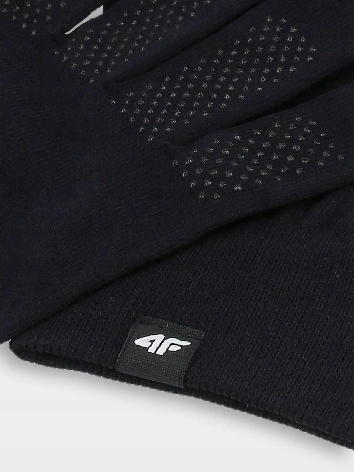 Rękawiczki dzianinowe 4F Unisex czarne - rozmiar S/M - obrazek 2