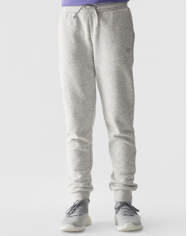 Spodnie dresowe bawełniane dziecięce 4F szare rozmiar 146