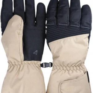 Rękawice narciarkie męskie 4F 4FWAW23AFGLM107 beżowe- rozmiar M