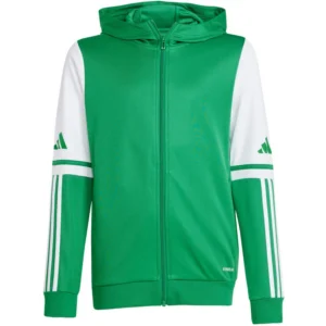 Bluza dla dzieci z kapturem  adidas Squadra 25 Hoody zielono-biała JP3163