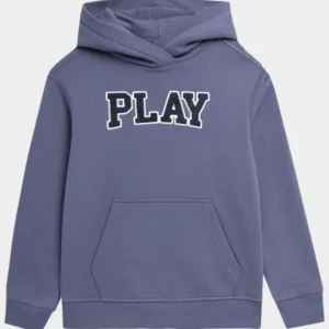 Bluza dziecięca z kapturem 4F 4FJAW23TSWSM652 niebieska rozmiar 164