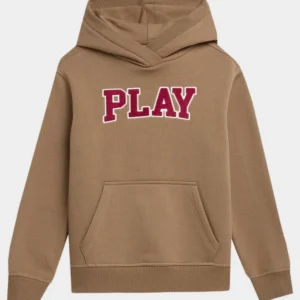 Bluza dziecięca z kapturem 4F 4FJAW23TSWSM652 brązowa