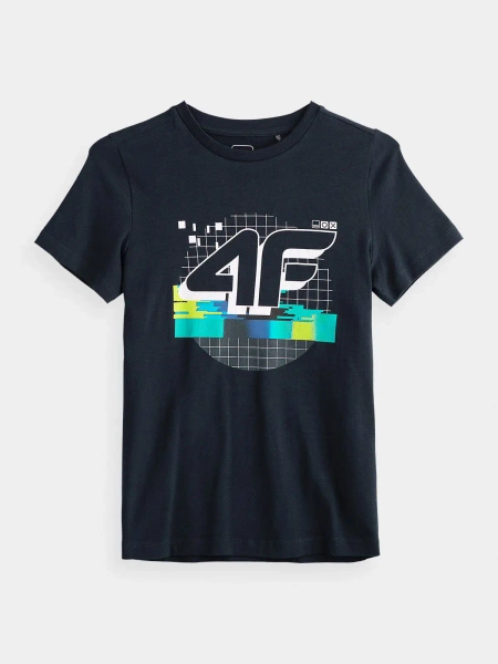 Koszulka dziecięca 4F 4FJWAW24TTSHM2443 czarna