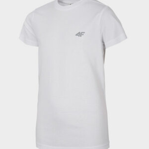 Koszulka bawełniana 4F dziecięca biała