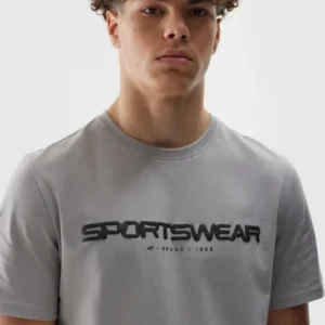 Koszulka męska  4FWAW24TTSHM1586 4F szara