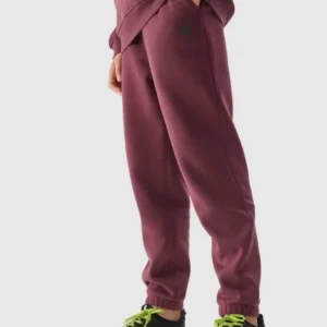 Spodnie dresowe dziecięce 4F Bordowe rozmiar 158